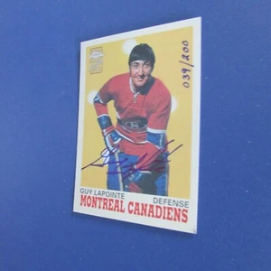 GUY LAPOINTE 2002 TOPPS CHROME AUTOGRAPH RC 1970 REPRINT # 7 SIGNED AUTO - Picture 1 of 4