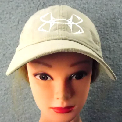 UNDER ARMOUR OSFA Adult Cap Hat Embroidered Strapback Adjustable BEIGE - Image 1 of 4