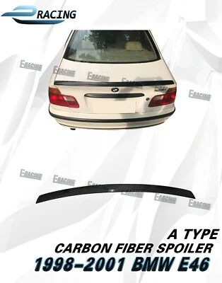 For 1998-2001 BMW 3 Series E46 328i 318i carbon fiber spoiler Lip - Image 1 of 4