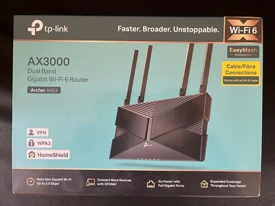 TP-Link Next-Gen Wi-Fi 6 AX3000 Mbps Gigabit Dual Band Wireless Router Arch AX53 - Image 1 of 3