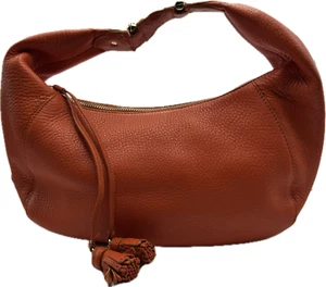 Cole Haan Orange Pebbled Leather Hobo Handbag/Purse - Picture 1 of 8