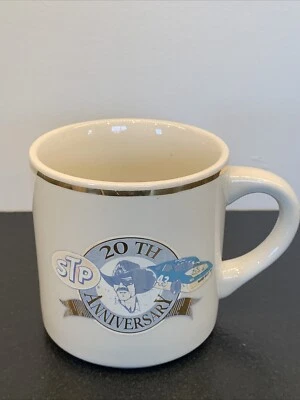 Vintage Ceramic Richard Petty STP 20th Anniversary NASCAR Racing Coffee Mug Cup - Image 1 of 4