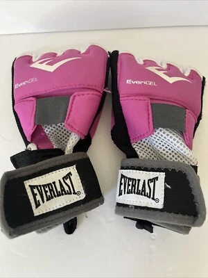 Everlast Women Evergel Hand Wraps Elite Training Gloves Size M Fuchsia - Image 1 of 4