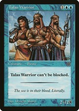 Talas Warrior Portal Second Age PLD Blue Rare MAGIC GATHERING CARD ABUGames