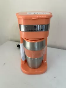 Cook's Essentials Single-Serve Coffee Maker w/ Tumbler in Coral - Picture 1 of 4