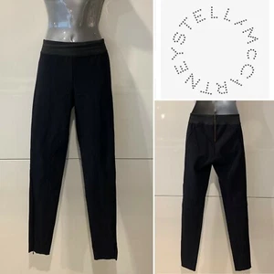 STELLA McCARTNEY Black Stretch Wool, Skinny Panel Pants 36IT, XXS,AUS6-8/US2-4 - Picture 1 of 12