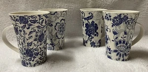 Set Of 4 Maxwell & Williams Blue Tapestry Tea/Coffee Tall Mugs - Picture 1 of 8