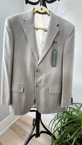 Neu mit Etikett Oscar de la Renta Herrenblazer Anzugjacke 100 % Seide Farbe O50 silber 42R - Bild 1 von 17