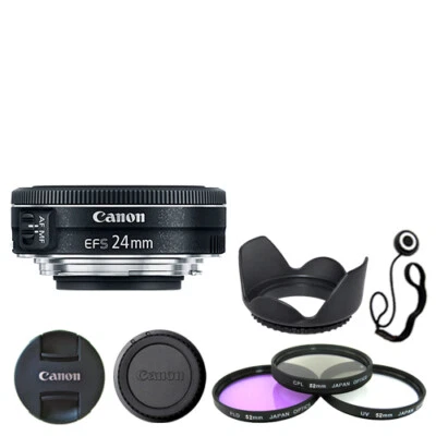 Canon EF-S 24mm f/2.8 STM Lens + Deluxe Accessory Kit - Image 1 of 4