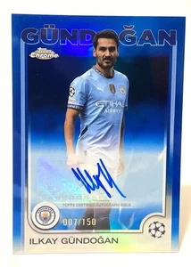 Ilkay Gundogan 2024-25 Topps Chrome UEFA Blue Auto /150 Manchester City - Picture 1 of 5