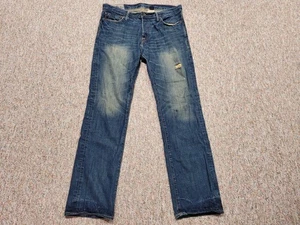 Abercrombie & Fitch Jeans Herren 33x32 Blau Denim Button Fly Straight Leg Fade - Bild 1 von 16