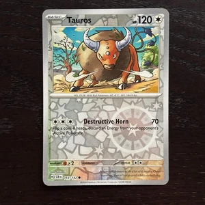 Tauros 112/142 Pokemon Stellar Crown Scarlet & Violet Reverse Holo Common NM - Picture 1 of 2
