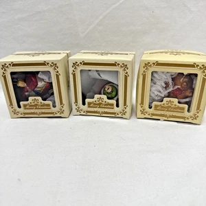 3 IMPULS Weihnachtsschmuck Polen mundgeblasen Glas Zug Teddybär Top NOS - Bild 1 von 7