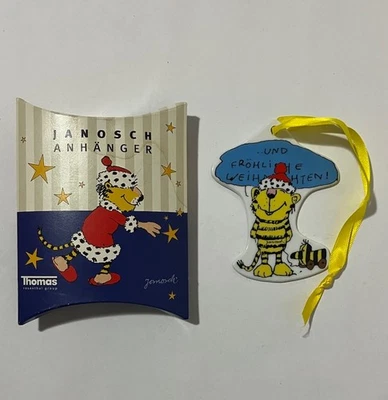 Janosch Anhänger - Fröhliche Weihnachten - Thomas Rosenthal 1997 - Tigerente - Bild 1 von 2