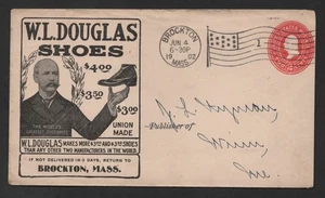 US 1902 W.L. DOUGLAS SHOES ADVERTISING COVER FROM BROCKTON MASSACHUSETTS - Picture 1 of 2