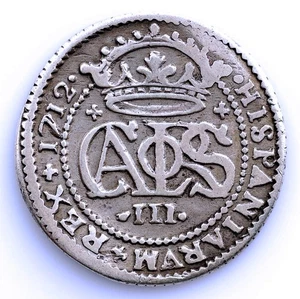 Spain-Carlos III (Pretendiente) 2 Reales. 1712 Barcelona. Plata 4,4 g. - Picture 1 of 2