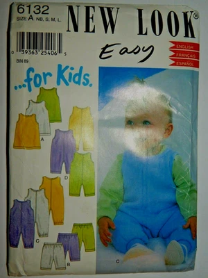 New Look Simplicity 6132 Romper Pants Top Sewing Pattern Infants NB S M L Outfit - Image 1 of 4