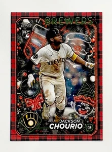 Jackson Chourio 2024 Topps Holiday Plaid SP Exclusivo #H119 Rookie Brewers RC - Imagen 1 de 1
