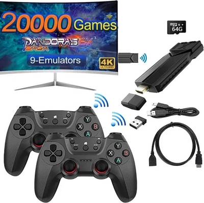 Consola de Videojuegos Retro 20000+ Juegos TV Stick 64G 4K HDMI 2 Controlador Inalámbrico - Imagen 1 de 4