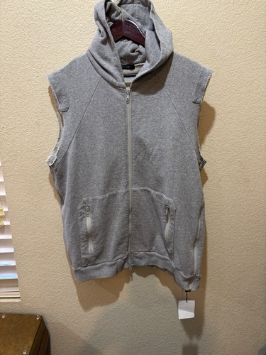 Felpa con cappuccio Undercoverism senza maniche full zip da uomo taglia 4 (US) L nuova con etichette $370