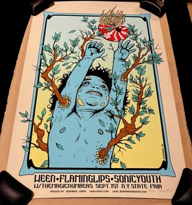 WEEN Konzert Poster Jermaine Rogers 1.09.06 Syracuse Nature Childen BOOGNISH /100 - Bild 1 von 9
