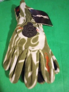 GUANTES DE VELLÓN ED HARDY Verde Camuflaje Cebollo Talla Grande - Imagen 1 de 5