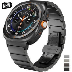 Luxury Strap For Samsung Galaxy Watch Ultra 47mm Stainless Steel Band Bracelet - Picture 1 of 29