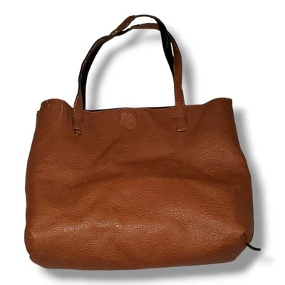 Bolso de Mano Mujer Street Level Reversible Cuero Vegano. Negro y marrón Foto 1 de 4