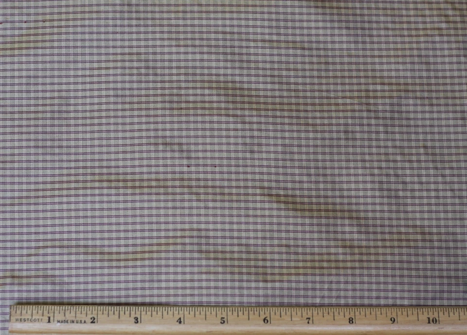 Ткань из золота/вина тафта чеки 100% шелк ширина 44 дюйма в ярдах (SD-691A) - Изображение 1 из 1