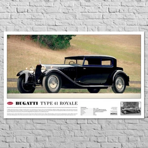Poster Bugatti Type 41 La Royale | 33x20" Big size, Old classic car Wall art 30s - Picture 1 of 5