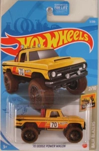 HOT WHEELS #2021-003 '70 Dodge Power Wagon on US long card (NEW in BLISTER) - Picture 1 of 2