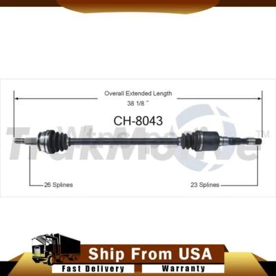 Para 1983 Plymouth Reliant 2,6 L delantero derecho CV eje articulado eje Trakmotive 1 pieza Foto 1 de 2