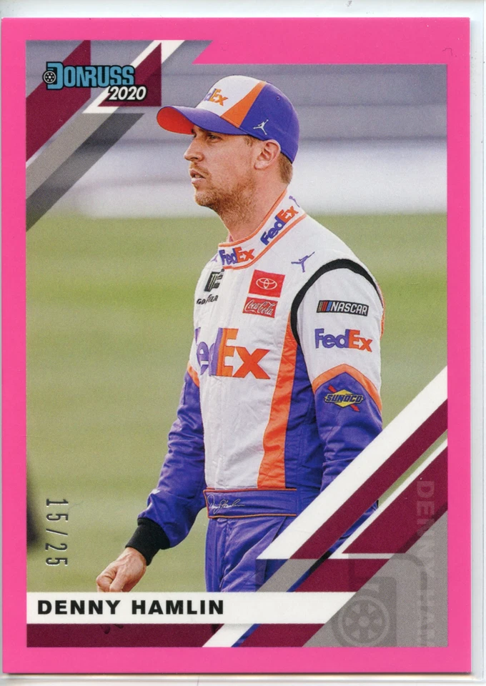 2020 Donruss PINK Parallel #35 Denny Hamlin #15/25 - Image 1 of 2