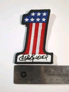 Gestickter Harley Style Patch mit Evel Knievel Autogramm - Bild 1 von 1