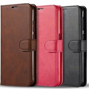 For LG Premier Pro Plus Case, Premium Leather Wallet + Tempered Glass Protector