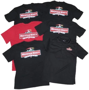 x6 Mountain Mikes Pizza Polo & T-Shirts Worker Uniform Lot 5 T's, 1 Polo M,L,XL - Picture 1 of 13