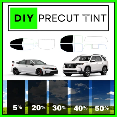 Hágalo usted mismo tinte de ventana de cerámica premium precortado para Honda 2007-2020 se adapta a cualquier tono delantero dos Foto 1 de 4