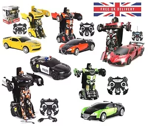 New Transformer RC Car Remote Control Kids Boys large Toy 2.4Ghz Sound - Picture 1 of 49