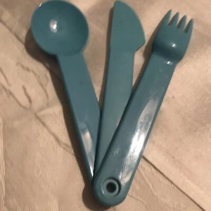 TUPPERWARE Picknick Besteck to go,f.unterwegs Besteck 3erSet,Gabel,Messer,Löffel - Bild 1 von 2