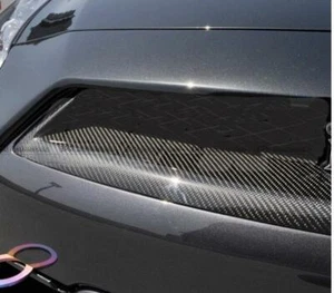 Carbon Fiber Front Bumper Lip Cover Grille for GTR R35 2012 To 2016 - Picture 1 of 2