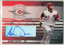 2003 Donruss Signature Team Trademarks Auto. Reds Baseball Card #1 Adam Dunn/50