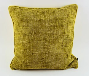 Rodeo Home Throw Pillow Yellow Gold Mustard Chenille Texture Down Feather Filled - Picture 1 of 13