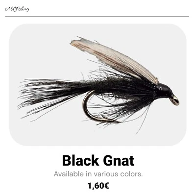 3pcs Black Gnat Nassfliege Nymphe Fliegenfischen Angelköder Forelle und Äsche - Bild 1 von 2