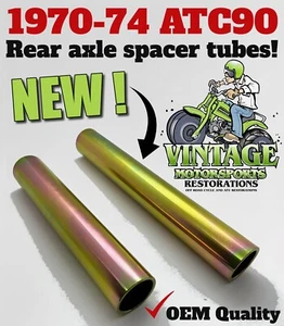 New Honda ATC90 axle spacer tube set 1970-74 US90 ATC 90 short and long pair nos - Picture 1 of 1