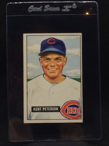 1951 Bowman Raw (estimated EX) #215 Kent Peterson