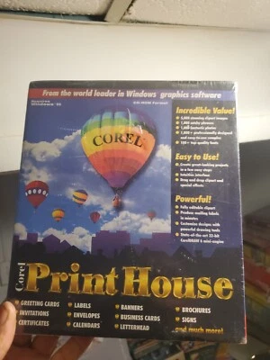 Corel Print House NIB CD-ROM NEW Sealed Vintage 1995 Brand New Complete Software - Image 1 of 2