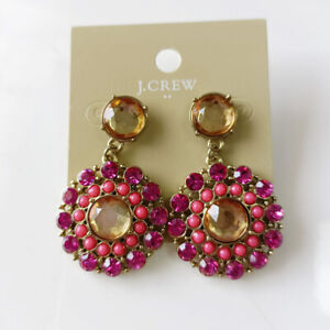 New Jcrew Resin Floral Drop Earrings Gift Fashion Women Party Holiday Jewelry
