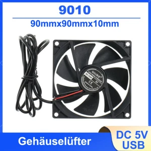 Gehäuselüfter USB leise PC Ventilator 90mm USB PC lüfter Gehäuse lüfter DC 5V - Bild 1 von 8