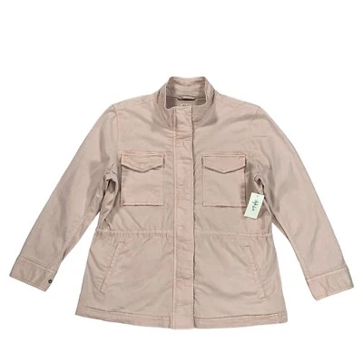 Chaqueta de campo Style & Co para mujer rosa moca cremallera completa talla XL Foto 1 de 4