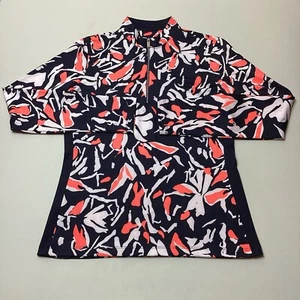 Tail White Label Womens XS Floral White/Blue/Orange 1/4 Zip Athletic Active - Picture 1 of 7